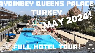 AYDINBEY QUEENS PALACE TURKEY MAY 2024 hotel tour and POV of slides [upl. by Lem]