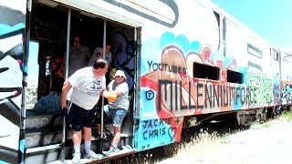 Abandoned Railroad Cars And Tunnels In Desert [upl. by Thordis]