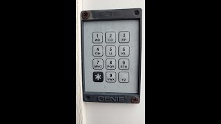 Old Genie Intellicode Garage door opener keypad programming [upl. by Chernow]