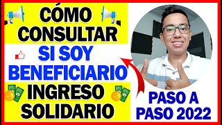 Atención Cómo consultar si soy beneficiario de Ingreso Solidario  Paso a Paso 2022 [upl. by Eselehs888]