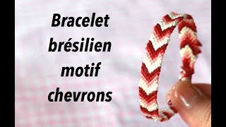 DIY  Bracelet brésilien motif chevrons ✨ Marion Blush [upl. by Nehtanoj742]