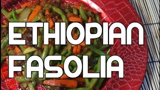 Ethiopian Fasolia Recipe  Amharic Vegan Vegetables Video [upl. by Bergen]