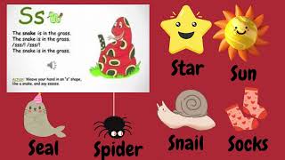 Jolly Phonics song Group 1 s song [upl. by Htieh]