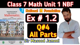 Class 7 Math NBF EX12 Q4  Math Class 7 Exercise 12 Q4 By Sir Masood Jameel National📚 Foundation [upl. by Eppesuig]