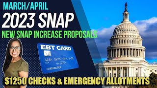 NEW 2023 SNAP BENEFITS UPDATE MARCHAPRIL NEW SNAP Increase Proposals 1250 CHECKS and EA [upl. by Ramor277]