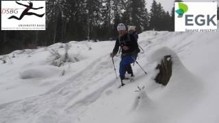 Schneeschuhlaufen Technik Bergablaufen [upl. by Sirromal]