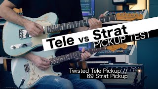 Telecaster Twisted Tele Pickup vs Stratocaster 69 Strat Pickup Comparison [upl. by Retsila39]