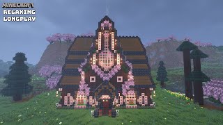 Rainy Dark Oak Mansion  Cozy Cottage House  Minecraft Relaxing Longplay  No Commentary  120 [upl. by Rojas]