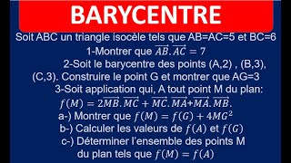 Fonction vectorielle et fonction scalaire de Leibniz  Barycentre [upl. by Stavros]