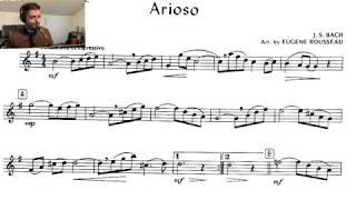 Arioso for Alto Saxophone  JS Bach Arr by Eugene Rousseau [upl. by Nafri]