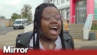 Alevels student finds out she is going to Oxford [upl. by Ahsirhcal]