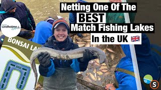 Netting amp Draining One Of The BEST Match Fishing Lakes in the UK  Lindholme Lakes Bonsai lake [upl. by China]