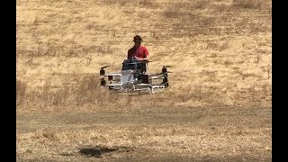 Guy builds working hoverbike in garage [upl. by Gaut]