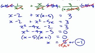 Solving Rational Equations Includes Extraneous Solutions • 64 PreCalculus 11 [upl. by Heyde]