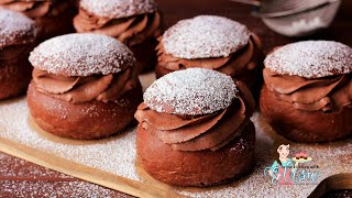 How to Make Chocolate Cream Buns My Finnish Laskiaispulla Recipe [upl. by Eluj]