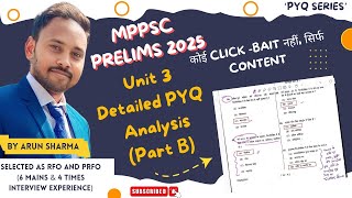 MPPSC PRE 2025 • UNIT 3 PYQ ANALYSIS PART 2 • MPPSC PRELIMS 2025 STRATEGY [upl. by Fromma]