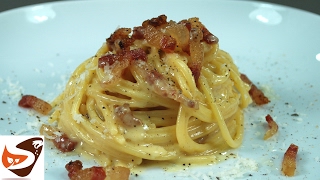 Spaghetti alla carbonara la ricetta romana quotperfettaquot  Primi piatti veloci [upl. by Aicirtap]