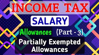 4 SALARY  Allowances Part3  Partially Exempted Allowances  INCOME TAX [upl. by Elleyoj]