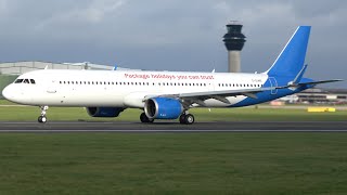 JET2 A321NEO GSUNE FIRST EVER PASSENGER FLIGHT AT MANCHESTER AIRPORT 061123 ✈️ [upl. by Eilyak]