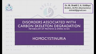 216 Disorders associated with Carbon skeleton metabolismHomocystinuria [upl. by Einahets]