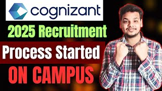 Cognizant Hiring 2025 Announced  Cognizant Recruitment  Registration  Hiring Process  Assessment [upl. by Einna]