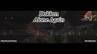 Dokken  Alone Again  Tab Guitar [upl. by Ahsinak498]