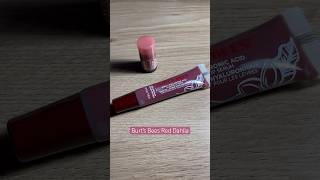 Burt’s Bees tinted lip balm vs lip plumping serum in Red Dahlia [upl. by Northrup827]