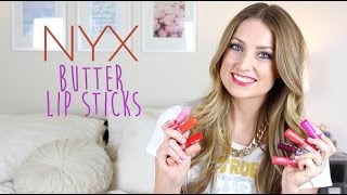 NYX Butter Lipsticks Entire Collection amp Swatches  vlogwithkendra [upl. by Beau]