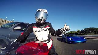 Top 3 Supercar Encounters on S1000RR [upl. by Llevra]