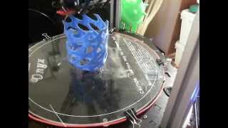 3D printing a Voronoi vase on a Rostock Max V2 [upl. by Nyrrat]