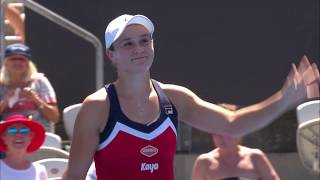 Jeļena Ostapenko v Ash Barty match highlights 1R  Sydney International 2019 [upl. by Luy772]