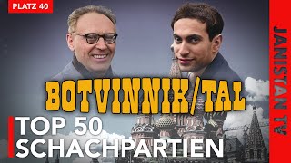 Botvinnik vs Tal  Das spekulative Springeropfer im WMMatch 1960  Platz 40 [upl. by Emoreg]