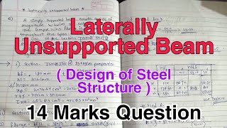 Laterally unsupported beam  How to design laterally unsupported beam  DSS  steelstructure [upl. by Anitsrik]