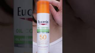 Eucerin Sun Oil Control SPF 50 Face Sunscreen Lotion with Oil Absorbing Minerals skincare [upl. by Cedar]