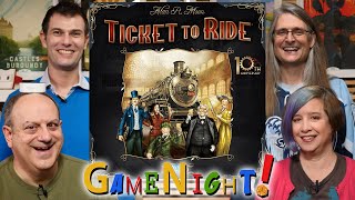 Ticket to Ride  GameNight Se7 Ep42  How to Play and Playthrough [upl. by Macfadyn]