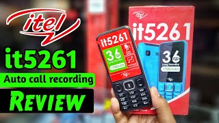 Auto call recording itel it5261 Full Review Great Phone Good Price [upl. by Akienom]