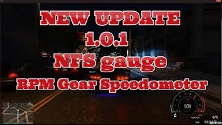 GTA V PC MODSNFS gauge  RPM Gear Speedometer [upl. by Nrubua]