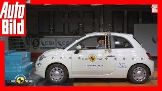 Crashtest Fiat 500 2017  MiniItaliener mit Sicherheitslücken [upl. by Nikral]