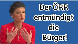 Der ÖRR entmündigt die Bürger Sahra Wagenknecht bei Maischberger [upl. by Sterrett317]