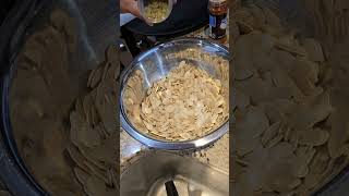 Pumpkin seeds recipe 🎃🎃🎃 recipe pumpkin halloween 2024 [upl. by Nirehtak466]