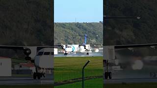 Air Açores Dash 8 Beautiful Takeoff from Lajes shorts [upl. by Frasch]