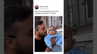 DÜNYA TATLISI 🌹SEVİMLİ BEBİŞ🌹 BABASINDAN ACIKLI TÜRKÜ DUYANCA HEMEN AĞLIYOR ALLAH NAZARDAN KORUSUN [upl. by Laresa]