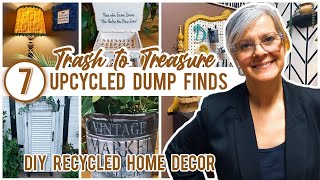 7 FAVOURITE UPCYCLED DUMP FINDS OF 2021  TRASH TO TREASURE diys [upl. by Yahsed]