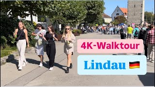 🇩🇪4KWalking Tour of Lindau Germany  Exploring the Sunny Island Town in Bavaria❤️2024 [upl. by Nairda668]