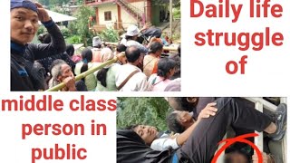 Middle class persons struggle on daily public transport  going for fastival on rajnagar [upl. by Arianna]