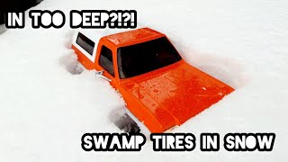 FCX24 K5 on swamp tires in the snow 😧 [upl. by Wivina330]