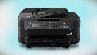 Epson WorkForce WF2650  Wireless Setup Using the Printer’s Buttons [upl. by Asinla]