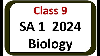 biology sa1 question paper 2024 9th class sa1 9th class biology question paper 2024 [upl. by Issirk]