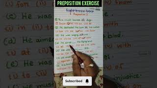 prepositionpreposition exercise education englishgrammar [upl. by Akierdna]