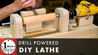 DIY Drill Powered Lathe [upl. by Kaylil825]